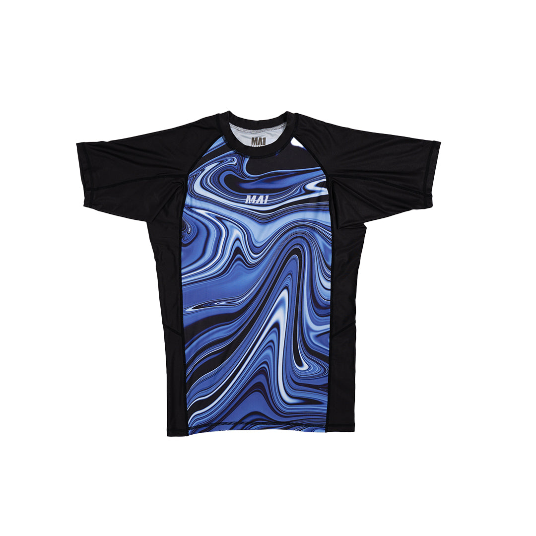 MA1 Liquid Blue Short Sleeve Rashguard