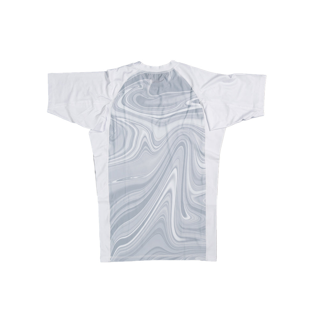 MA1 Liquid White Short Sleeve Rashguard