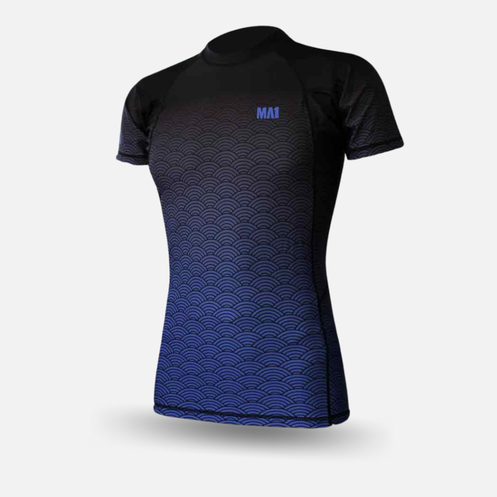 MA1 Short Sleeve Rash Guard - Wagara Blue - product photo 4