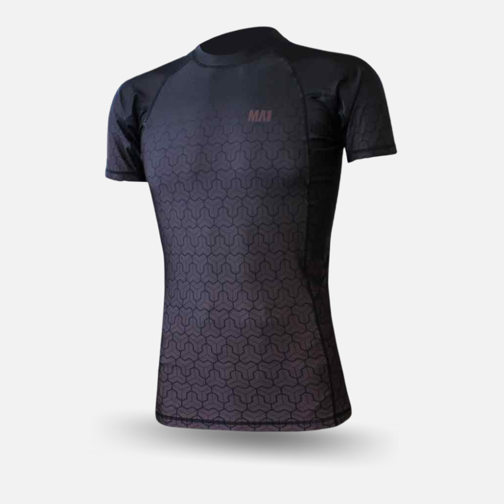 MA1 Short Sleeve Rash Guard - Wagara Brown - product photo 4
