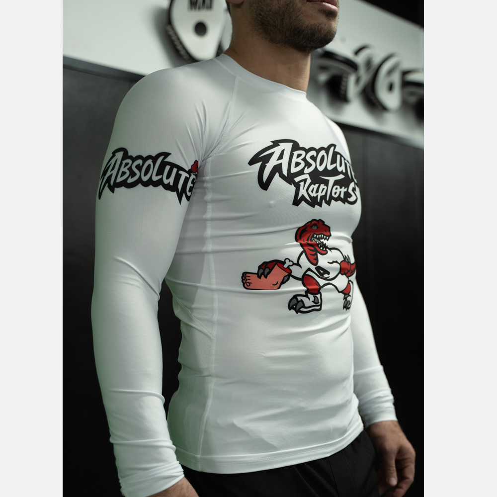 MA1 Absolute Raptors White Long Sleeve Rashguard