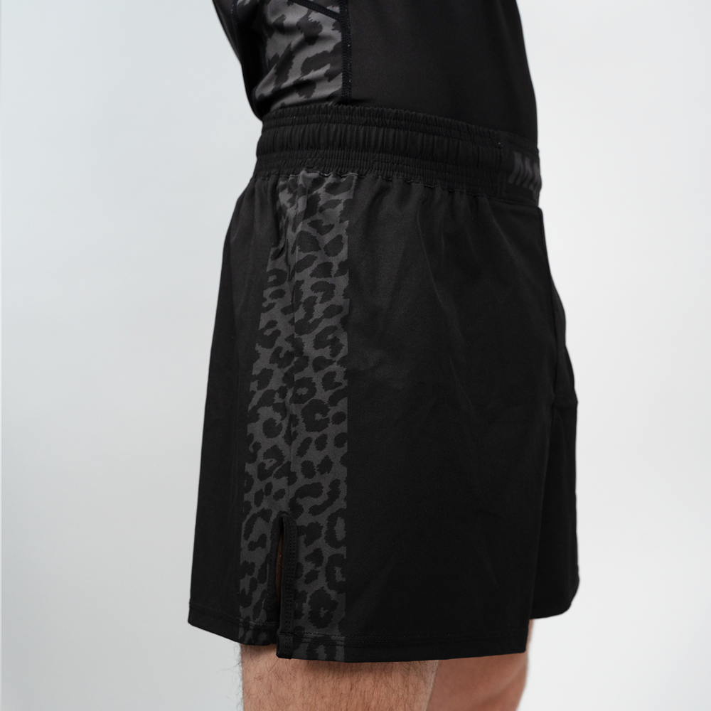 MA1 Black Jag Hybrid Cut MMA Shorts - product photo 3