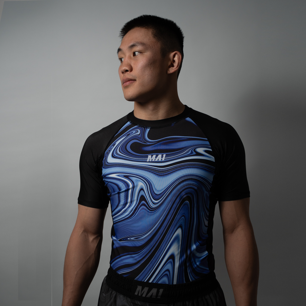 MA1 Liquid Blue Short Sleeve Rashguard