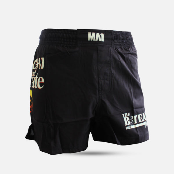 B-Team - Mexican Ground Karate Black High Cut MMA Shorts - product photo 6