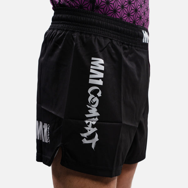 MA1 Combat Basic Black High Cut MMA Shorts