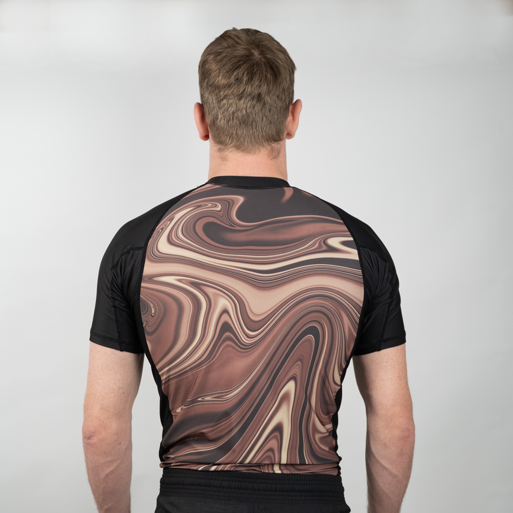 MA1 Liquid Brown Short Sleeve Rashguard - product photo 2
