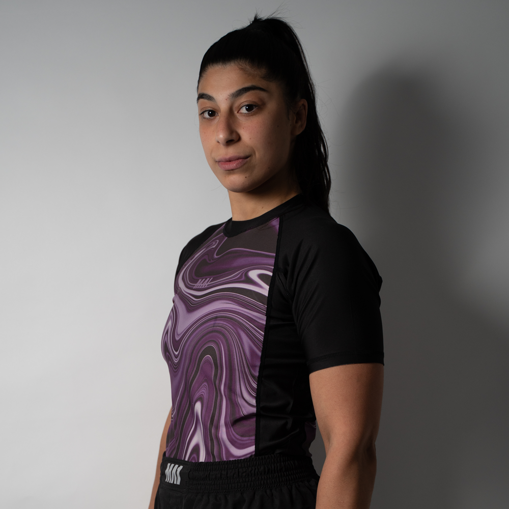 MA1 Liquid Purple Short Sleeve Rashguard