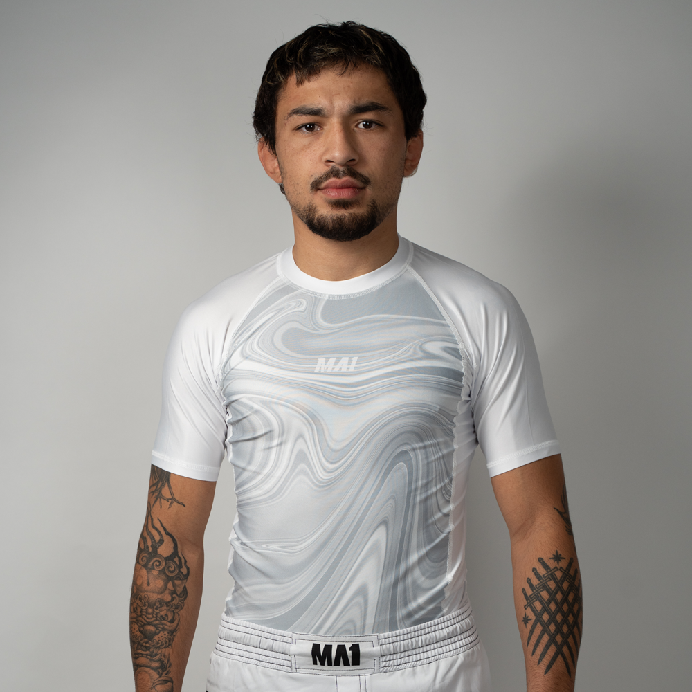 MA1 Liquid White Short Sleeve Rashguard