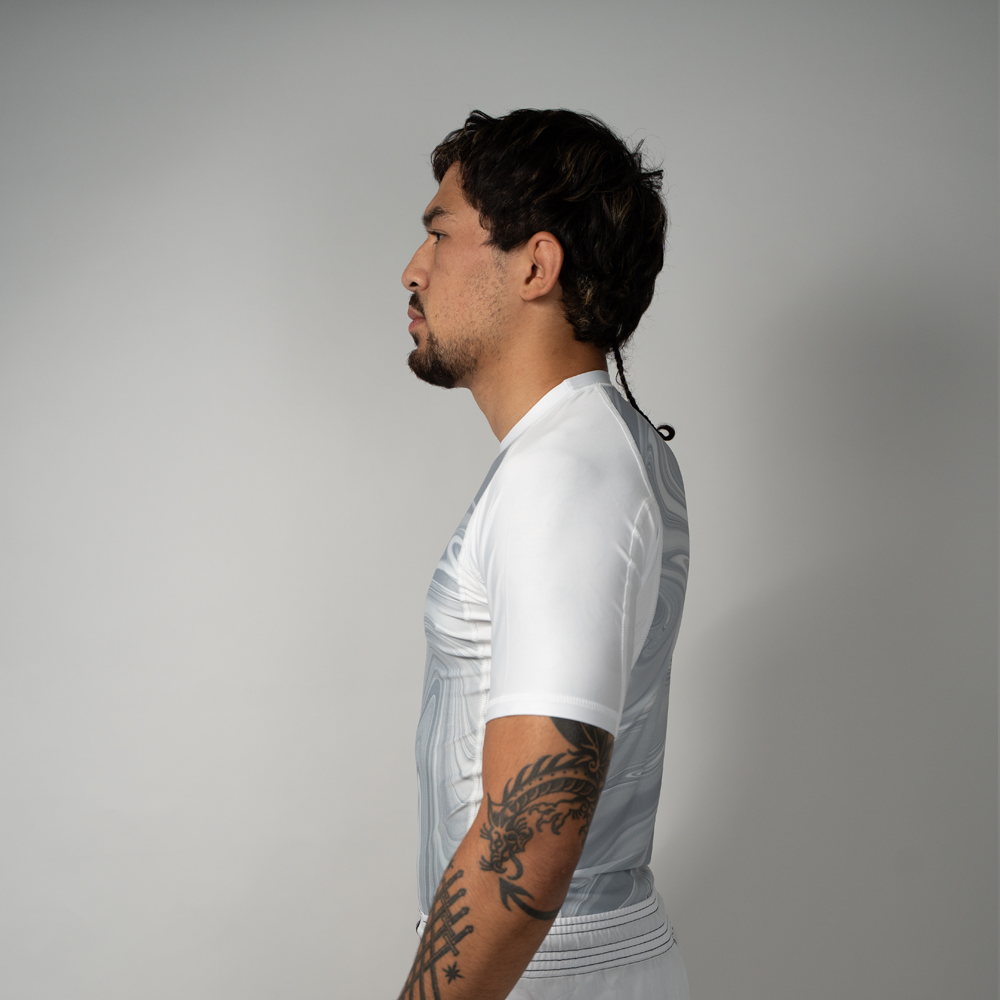 MA1 Liquid White Short Sleeve Rashguard