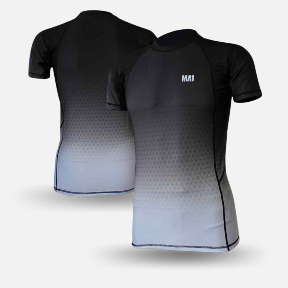 MA1 Short Sleeve Rash Guard - Wagara White
