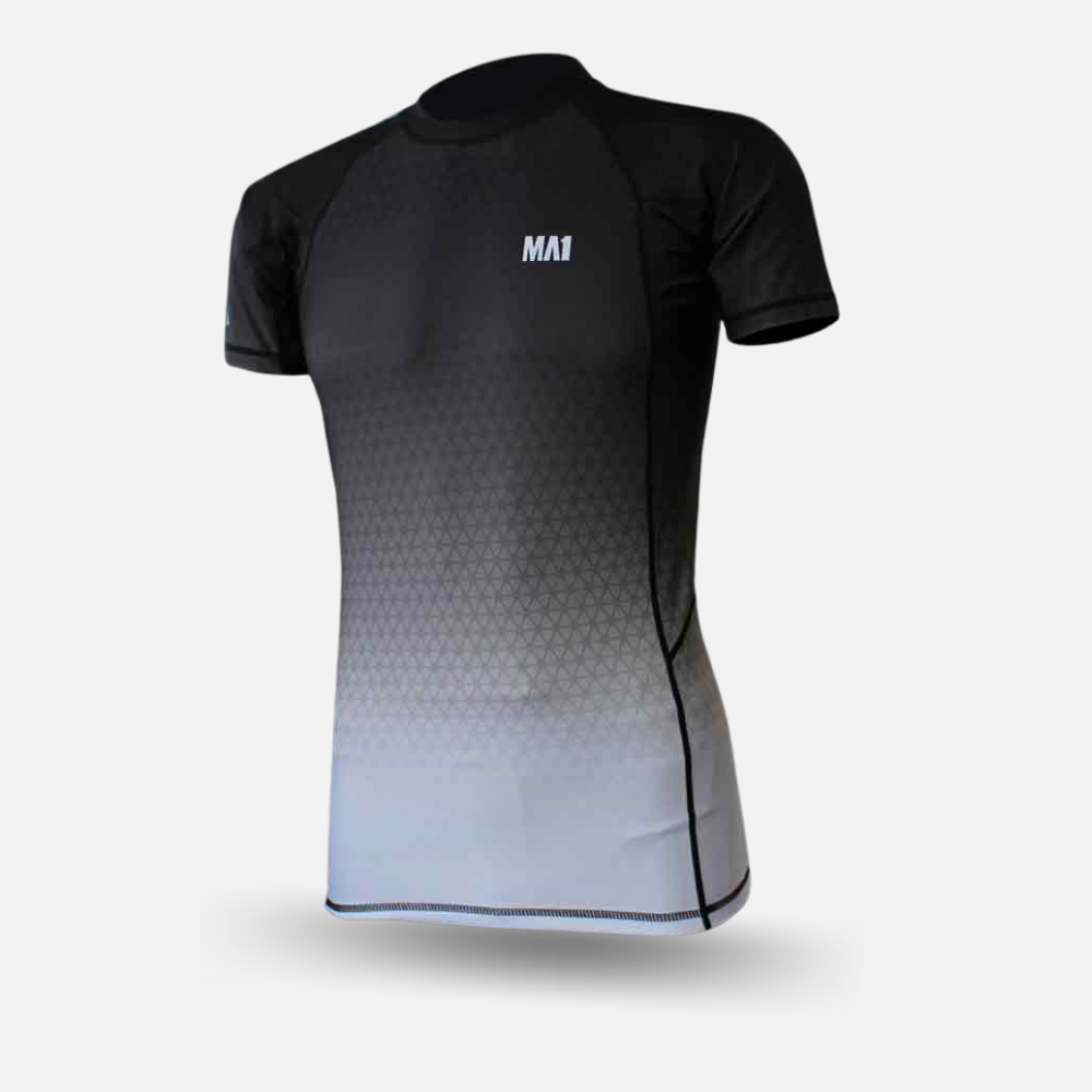 MA1 Short Sleeve Rash Guard - Wagara White