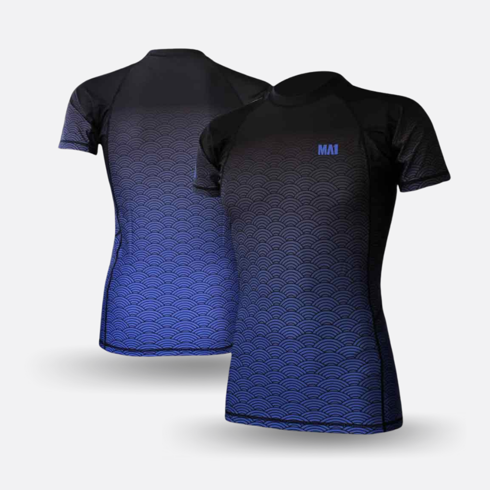 MA1 Short Sleeve Rash Guard - Wagara Blue
