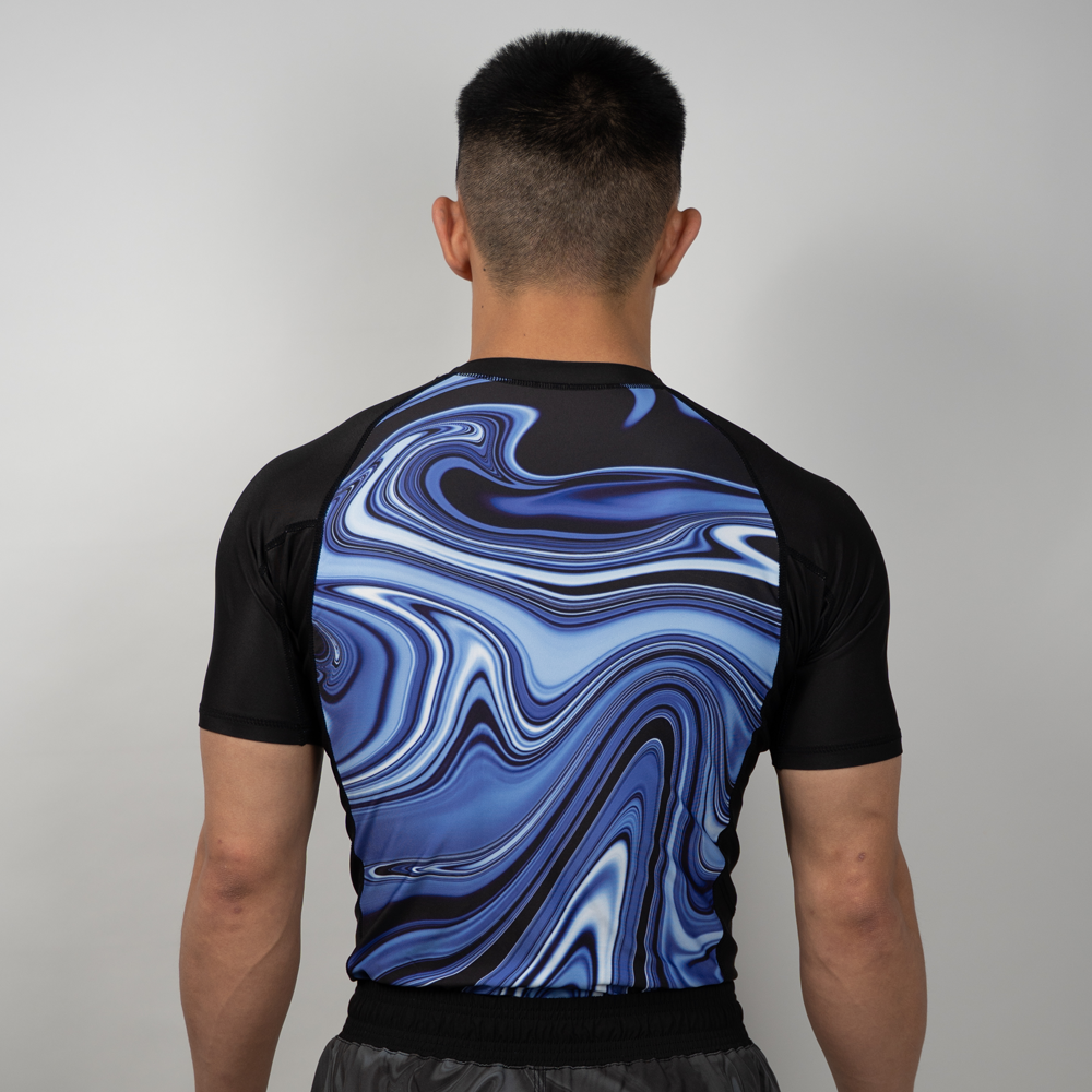 MA1 Liquid Blue Short Sleeve Rashguard - product photo 2