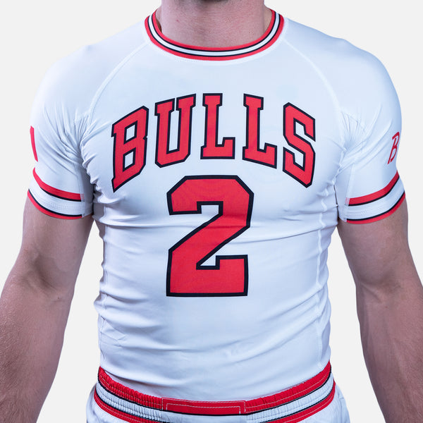 B-Team White Bulls Short Sleeve Rashguard - product photo 2