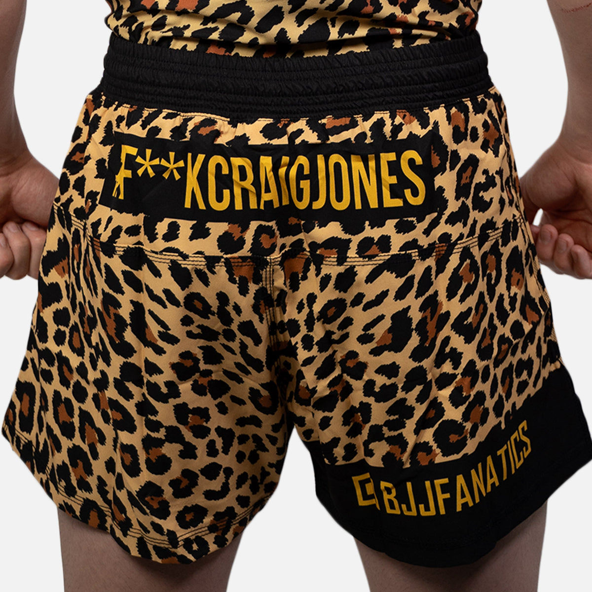 MA1 Craig Jones Gold Leopard High Cut MMA Shorts - product photo 4