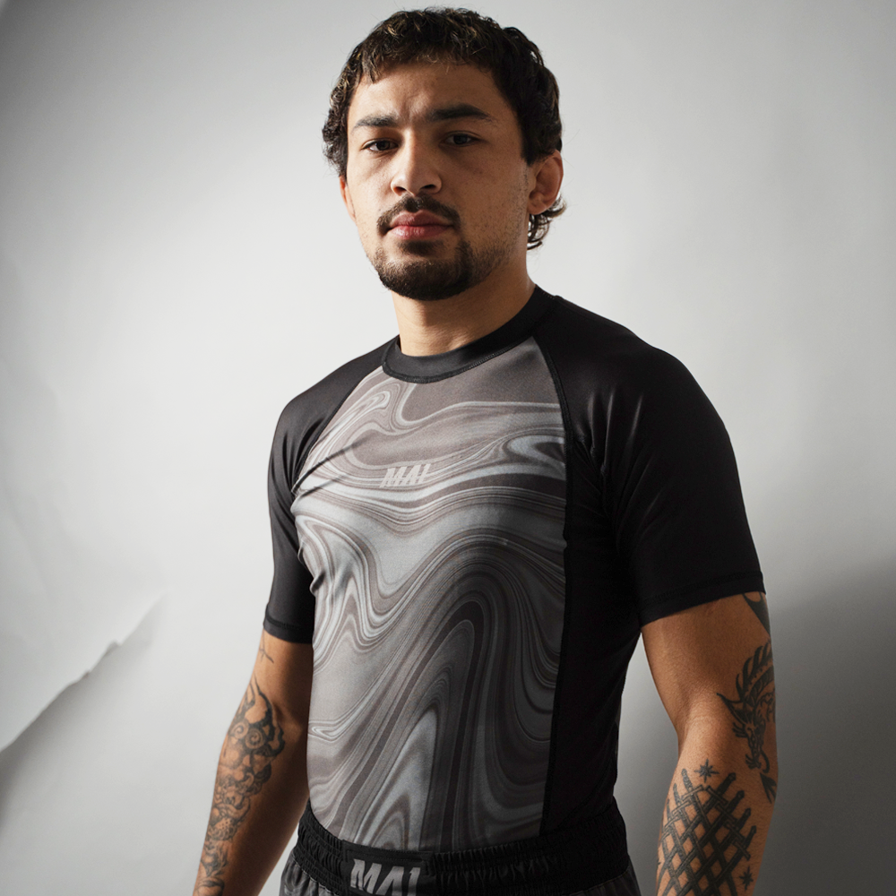 MA1 Liquid Black Short Sleeve Rashguard